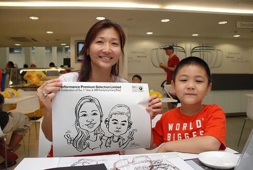 Caricature live sketching for Performance Premium Selection first year anniversary - day 1 - 9