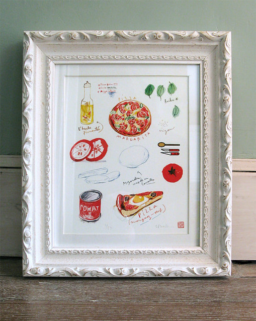 Pizza Ingredients Print by lucileskitchen
