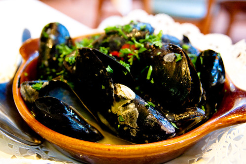 Mussels with Green Sauce at Mallorca