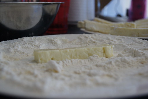 halloumi recipes  - coating cheese