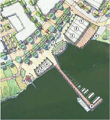 Alexandria site, waterfront amenities detail (by: Cooper Carry via Potomac River Green)
