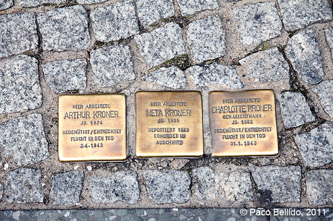 Berlín - Placas conmemorativas del Holocausto