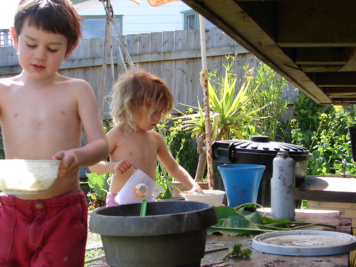 outdoor kitchen play