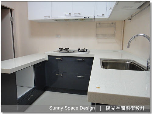 廚房設計-北投清江路蔣小姐ㄇ字型廚具：電鍋收納-陽光空間廚衛設計