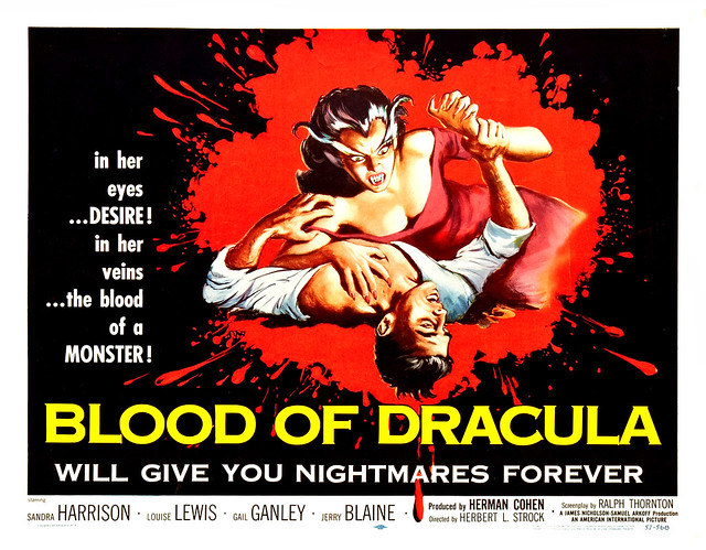 Albert Kallis - Blood Of Dracula (American International, 1957) Half Sheet