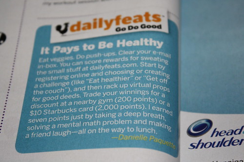 daily feats from Fitness magazine