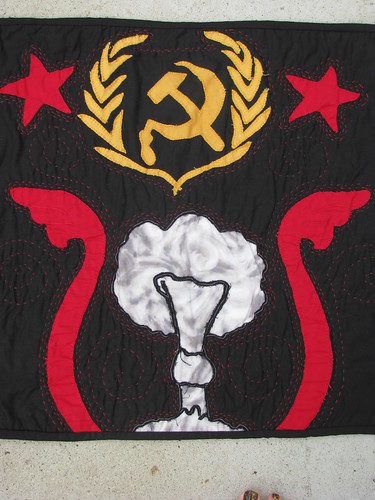 Soviet Union Propaganda Folk Art Quilt
