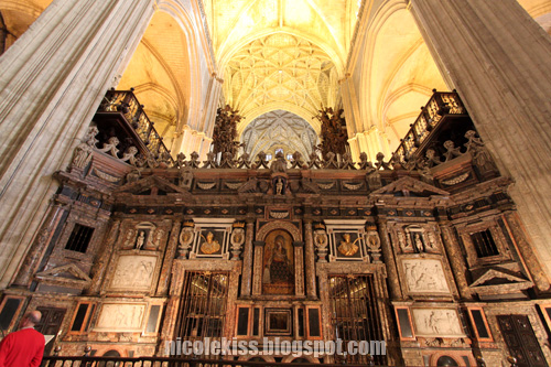 facade inside gothic cathedral