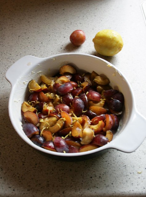 plums for clafoutis