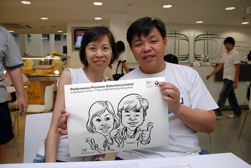 Caricature live sketching for Performance Premium Selection first year anniversary - day 1 - 3