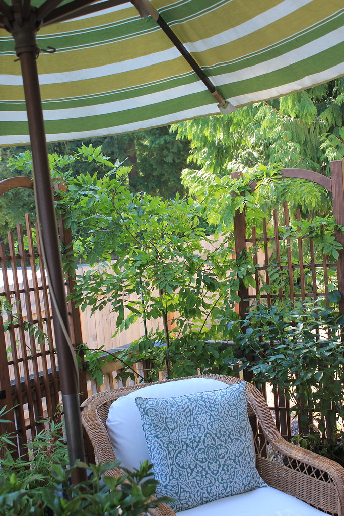 Wearing White {Slipcovers} After Labor Day {Finally, Back Deck Progress Check-In!}