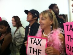Photo Credit: Elianna Mintz Hecklers Outside Joint Deficit Reduction Committee Meeting