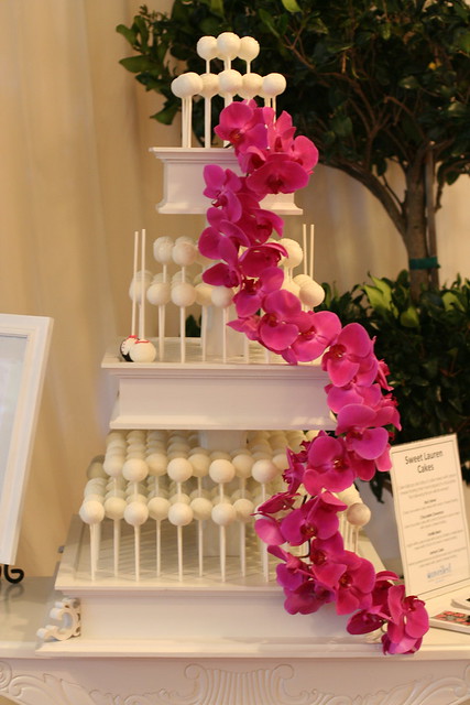 Cake Pop Wedding Cake with Orchids