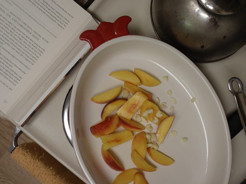Gratin Dish with Peaches and Garlic