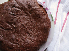 homemade chocolate cake "two nuts"