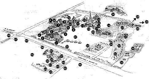 Mapa del santuario de Knock