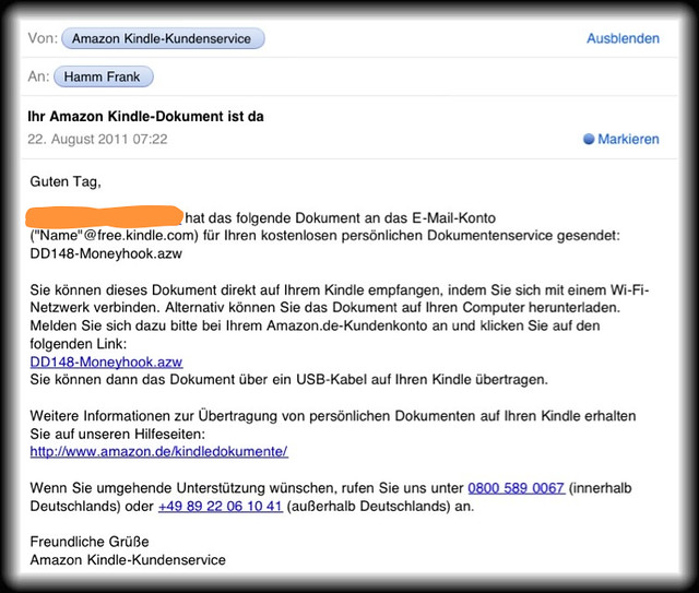 Daily Dueck auf den Amazon Kindle schicken