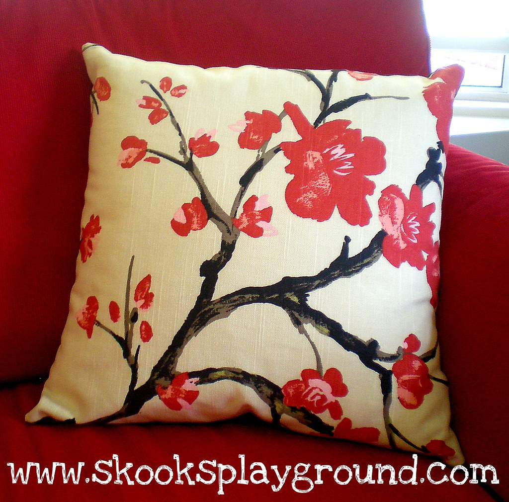 Cherry Blossom Pillow Front