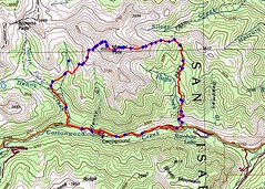 Mt. Yale Loop Hike Topo