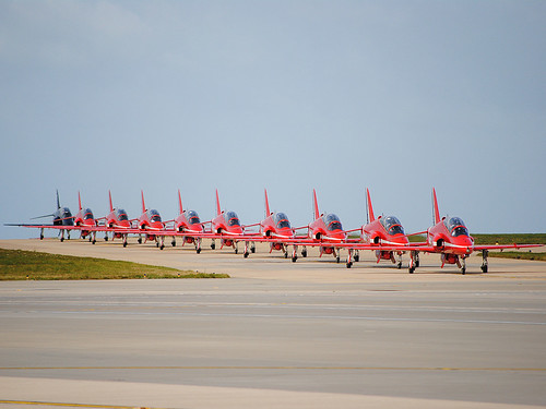 Red Arrows by Jersey Airport Photography