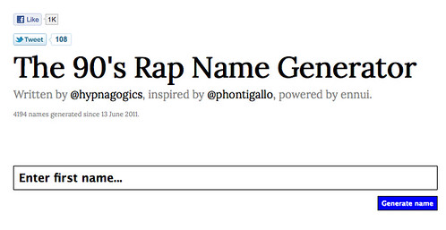 Rap name generator