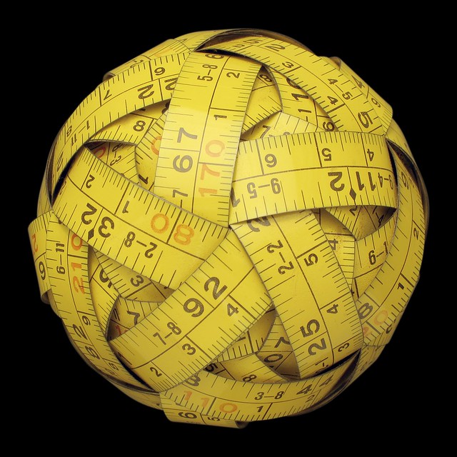 Measuring tape sphere