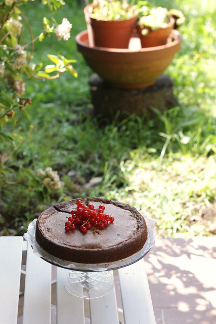 Chocolate, almond, amaretti cake