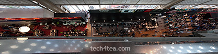 View from Level 6 of COMEX 2011. Combined panorama from 3 photos.