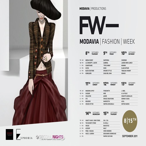 Modavia Fashion Week 2011 - Schedule of events