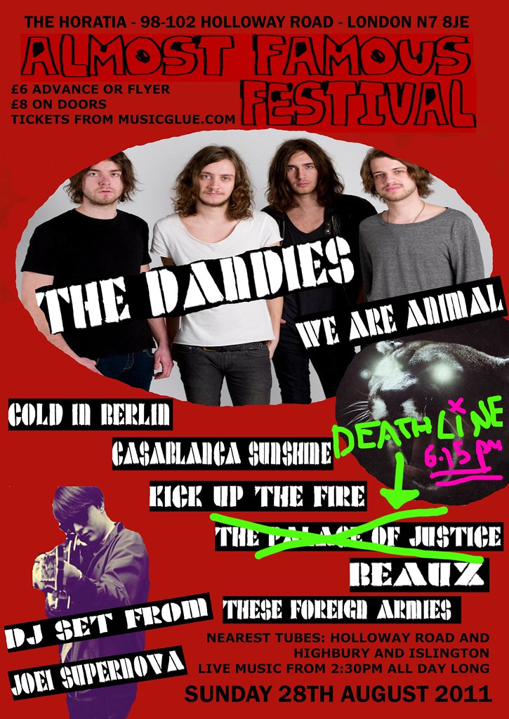 Deathline - breaking gig news - Holloway all-dayer this Sunday 28th August
