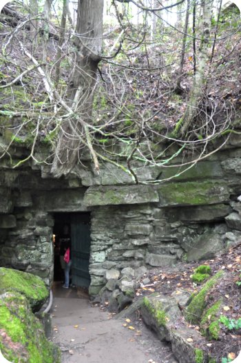 Outside the cave exit