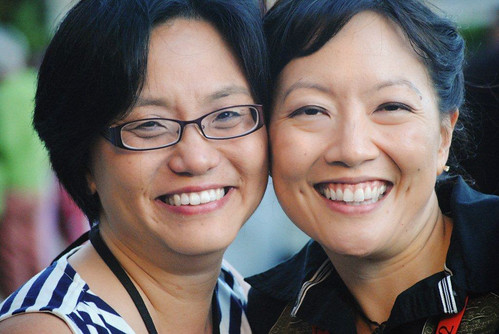 Linda Sue Park and Rita Crayon Huang (photo by Sonya Sones)