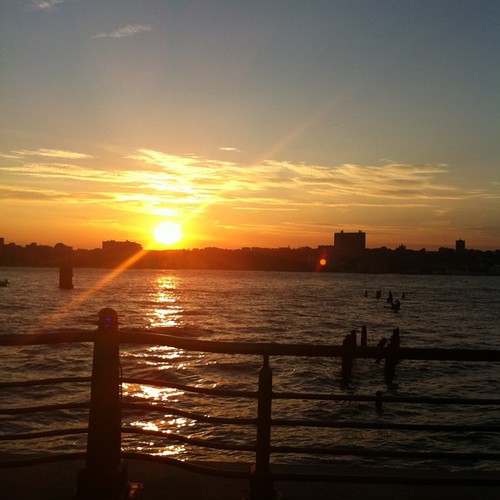 Hudson river sunset