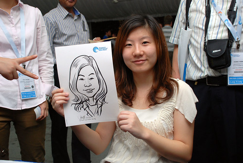 caricature live sketching for Singapore International Water Week Closing Dinner - 34