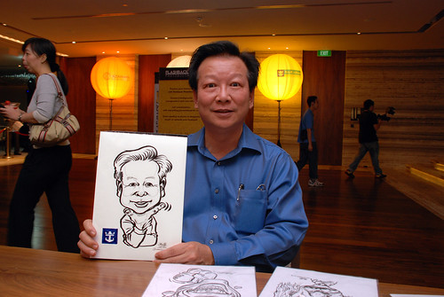 caricature live sketching for Royal Caribbean International Dinner and Dance 2011 - 3