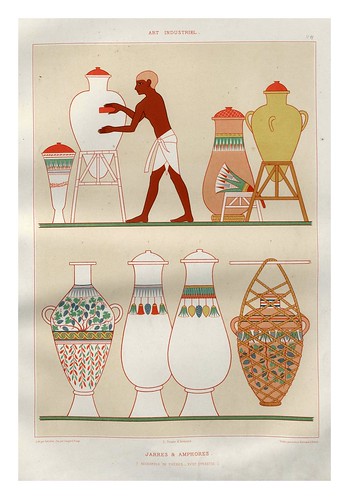 016-Jarras y anforas-Tebas dinastia XVIII-Histoire de l'art égyptien 1878- Achille Constant Théodore Émile