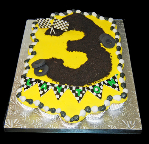 3rd birthday monster truck cupcake cake