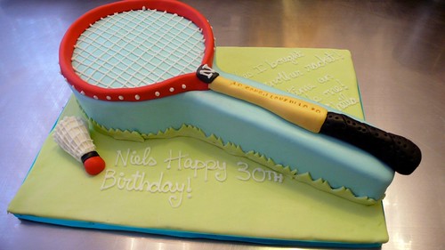 Badminton Racket Birthday Cake by CAKE Amsterdam - Cakes by ZOBOT