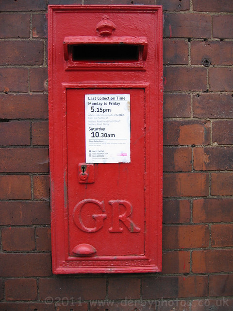 GR Wall Box at Willington Post Office, Derbyshire