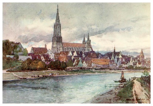 006- Ulm catedral al lado del Danubio-Germany-1912- Edward y Theodore Compton ilustradores