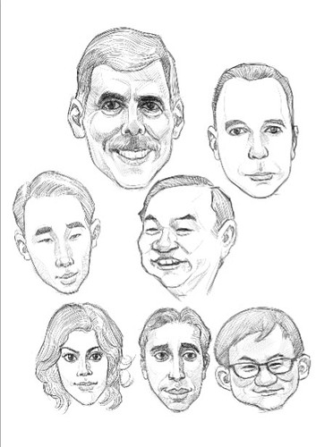 digital group caricatures of CSC - 1