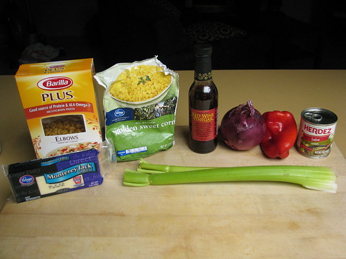 ingredients for Mac n' Jack Salad