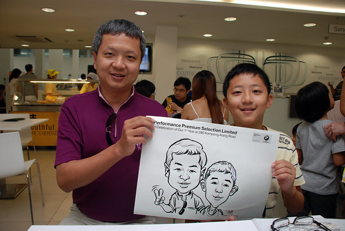 Caricature live sketching for Performance Premium Selection first year anniversary - day 1 - 21