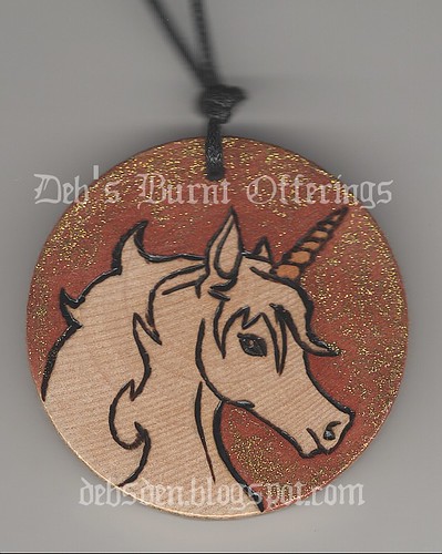 unicorn necklace by Debra Arnold