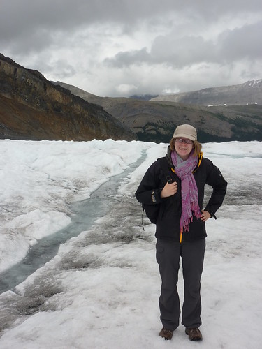 Catherine on the Athabasca Glacier