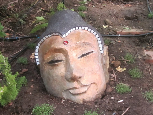 Buddha Head in the Garden