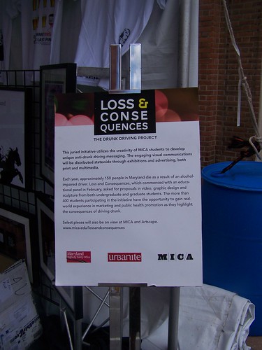 Loss and Consequences, Drink and Ride MICA graphic campaign