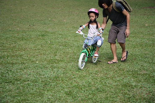 learning how to ride a two-wheel