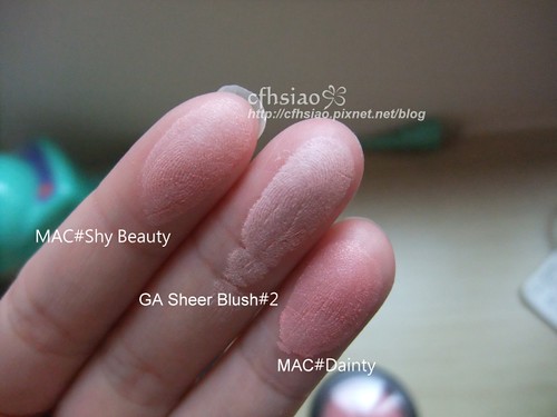 GA#2 vs MAC#Shy Beauty vs MAC#Dainty