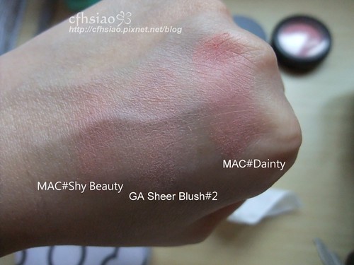 GA#2 vs MAC#Shy Beauty vs MAC#Dainty